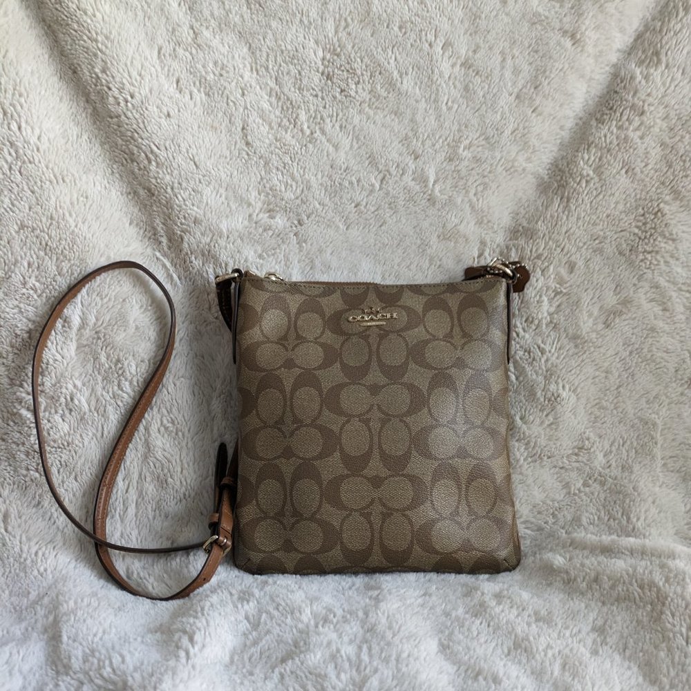 Brown Signature Coach Crossbody Canvas Classic Bag